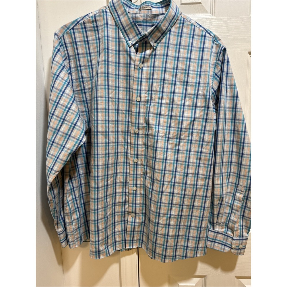 Duluth Untucked Shirt Mens Blue Plaid Long Sleeve Button Down Xl Or 2xl - Read
